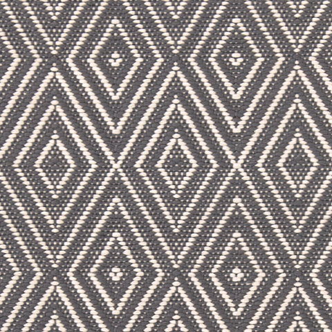 Diamond Handwoven Indoor/Outdoor Rug Swatch | Graphite/Ivory