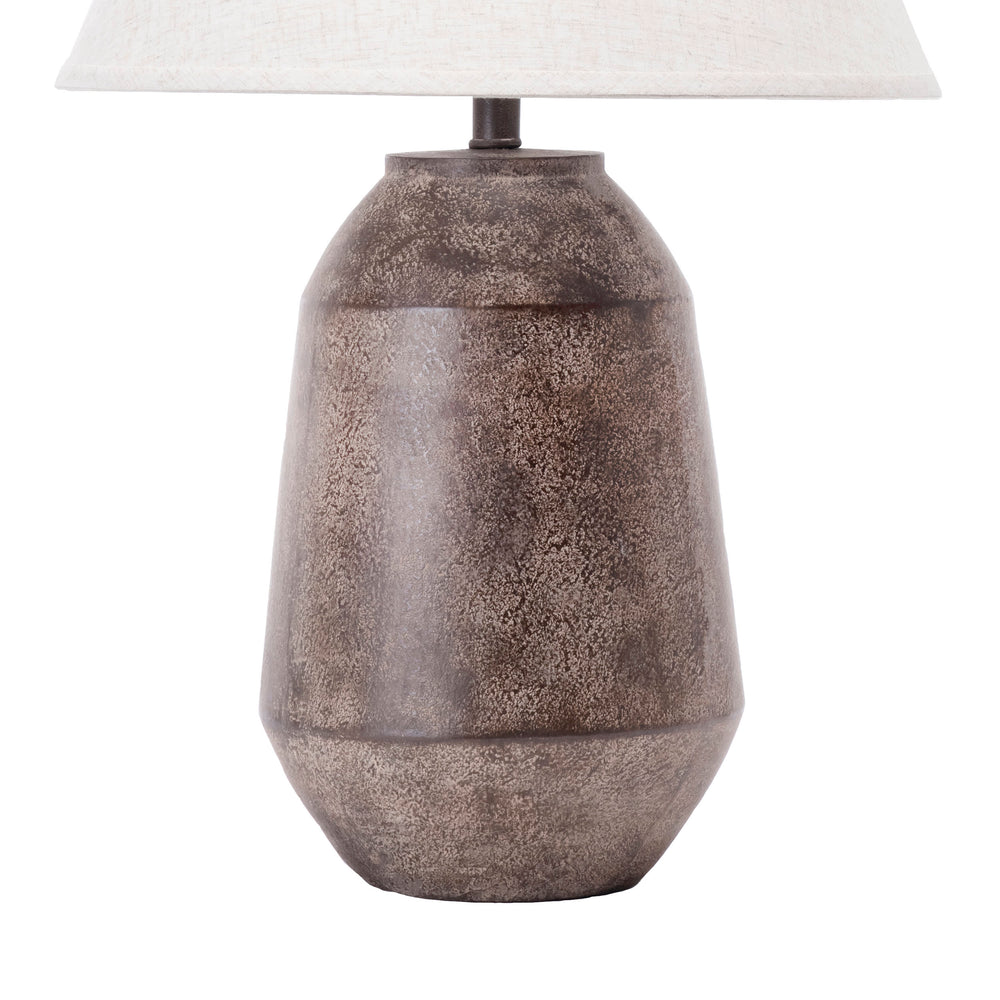 29-inch Mottled Resin Vintage Table Lamp | Brown