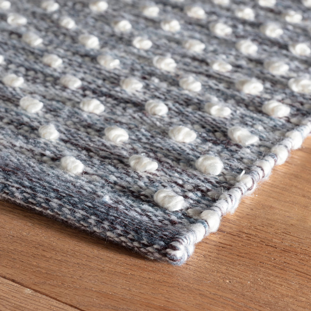 Hobnail Handwoven Performance Rug | Blue