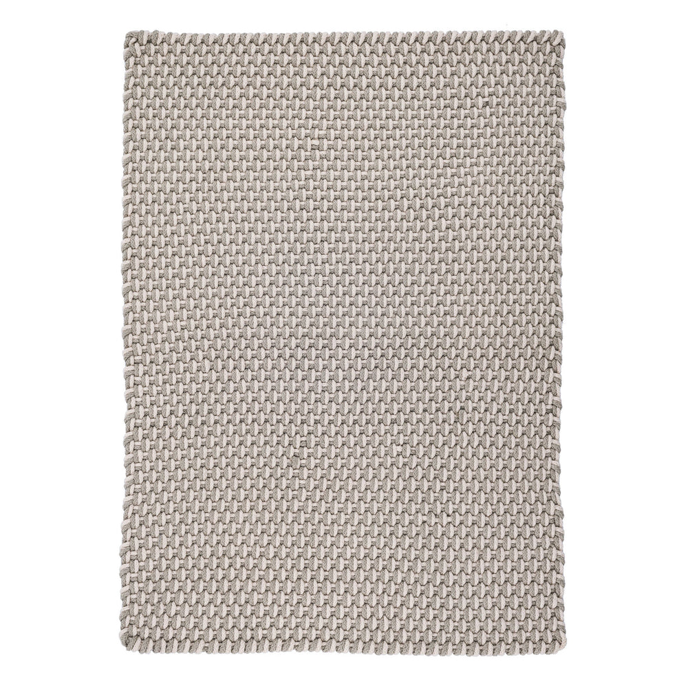 Two-Tone Rope Handwoven Indoor/Outdoor Rug | Platinum/Ivory