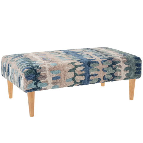 Paint Chip Rug Ottoman | Blue