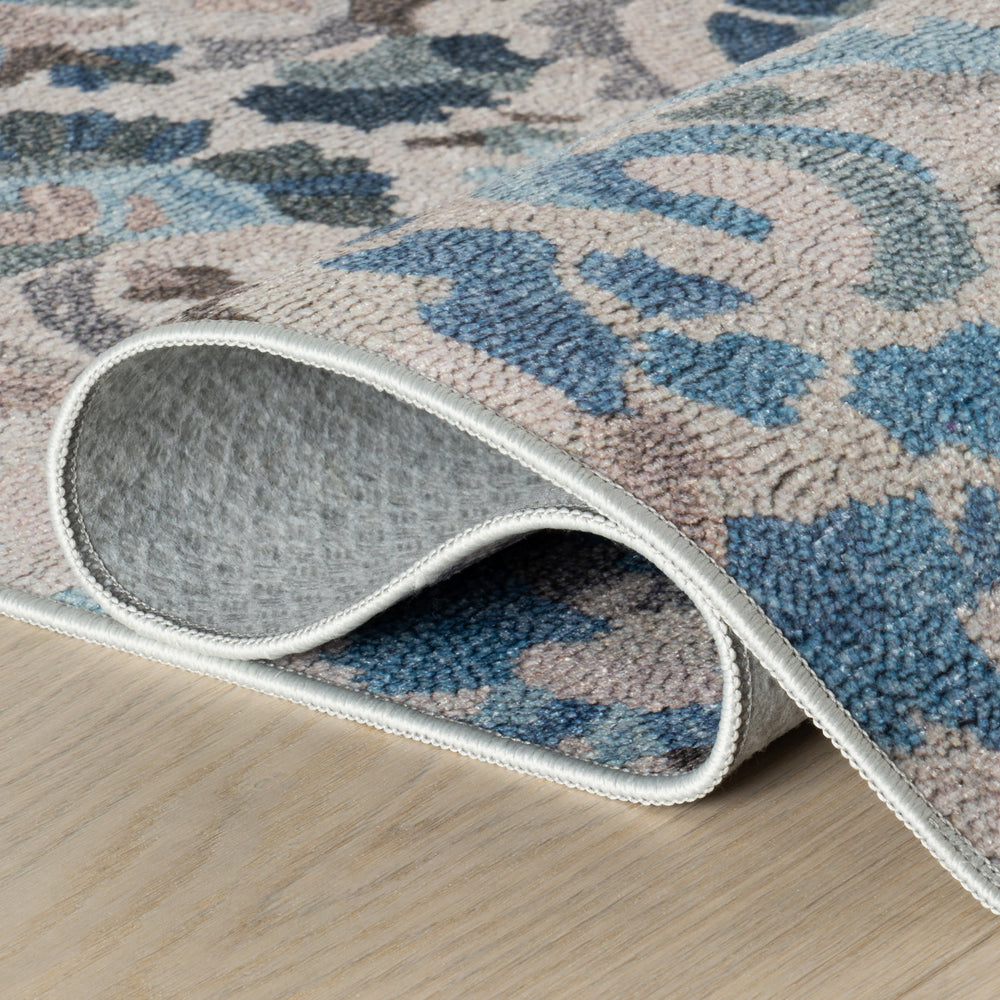 Ines Machine Washable Rug | Blue