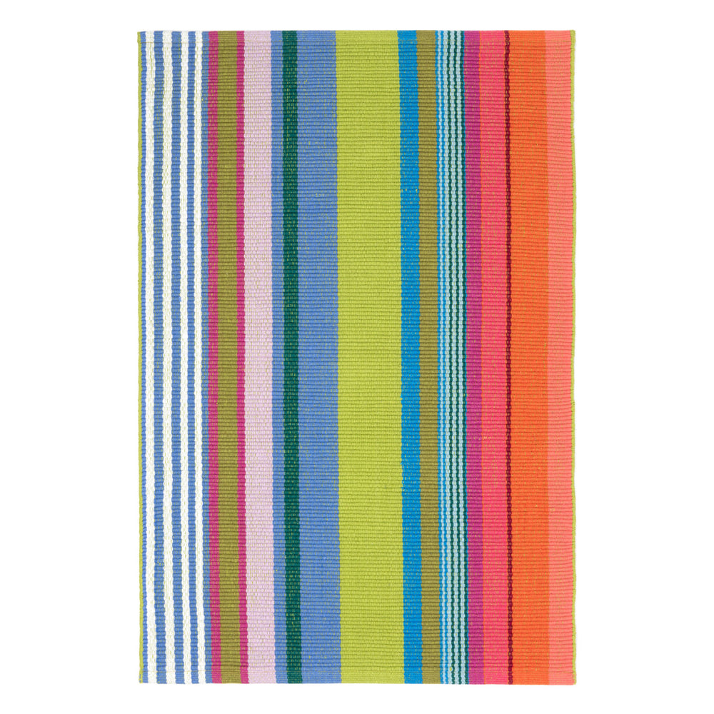 Mellie Stripe Handwoven Cotton Rug | Multi