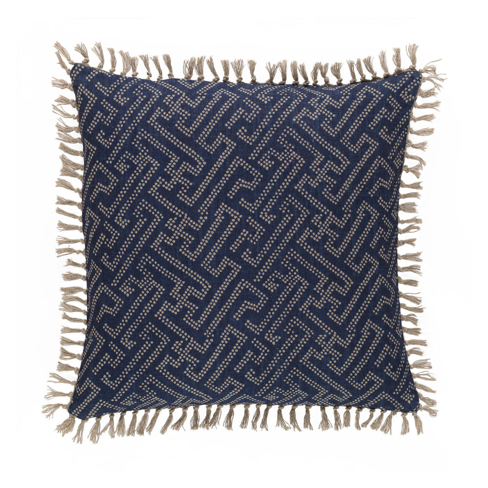 Marianna Linen Decorative Pillow Cover | Greek Key/Chevron