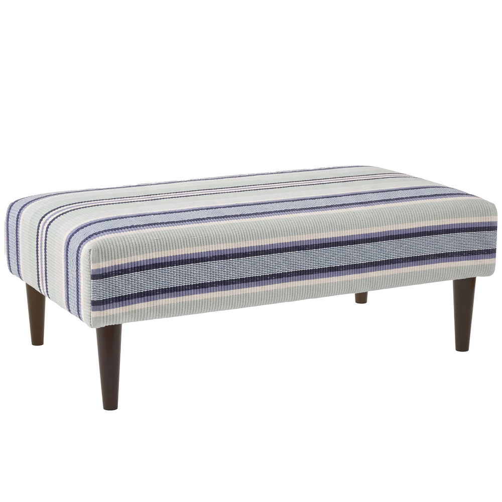 Barbados Stripe Rug Ottoman | Blue