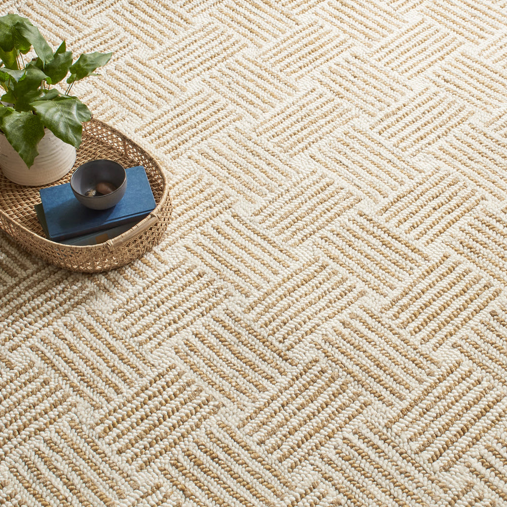 Layers Hand Hooked Wool Rug | Ochre