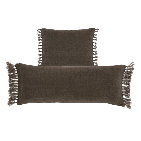 Evelyn Linen Decorative Pillow Cover | Mushroom