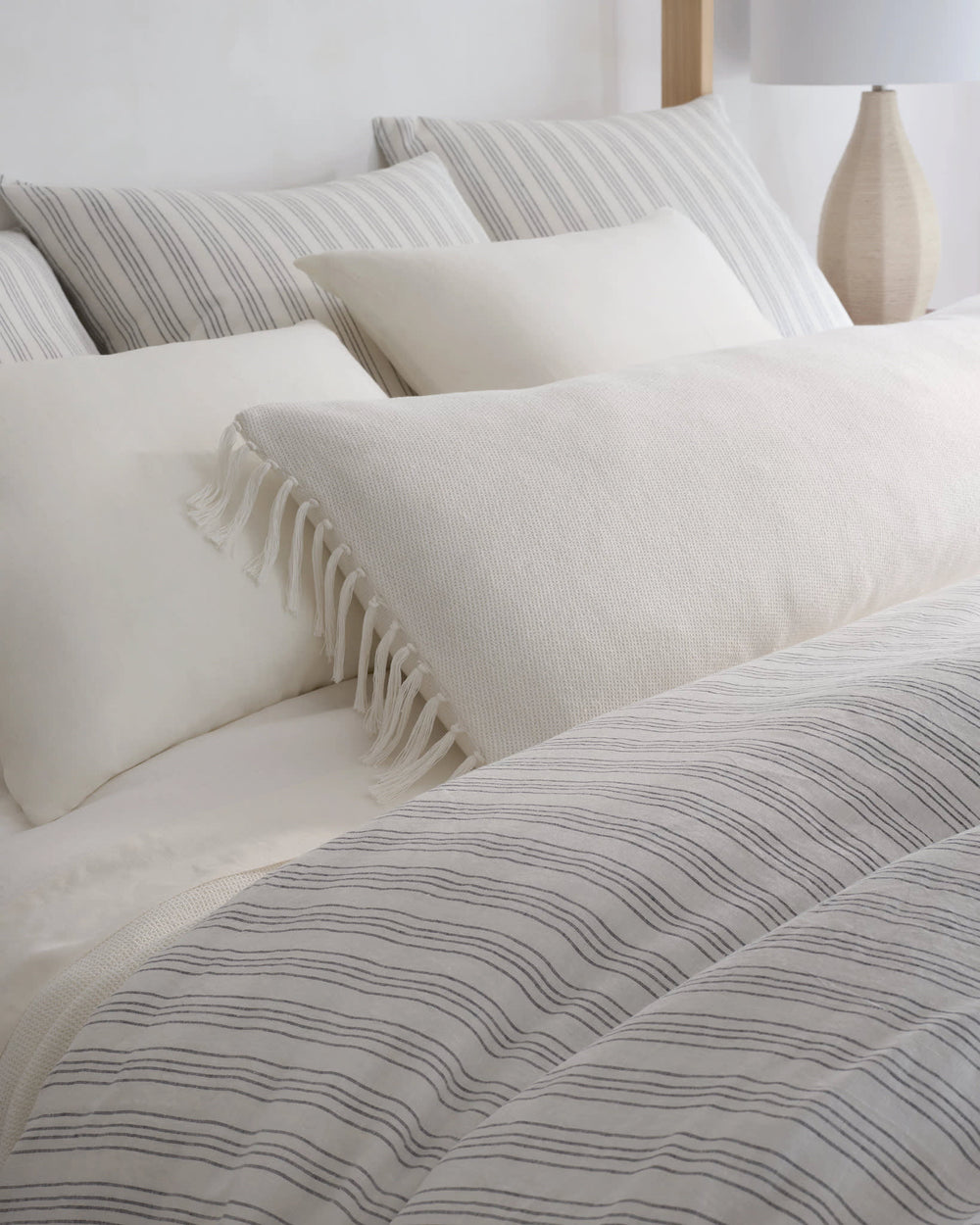 Logan Decorative Pillow Cover | Dove White