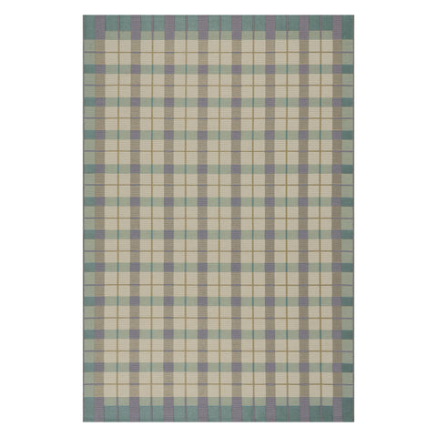 Sundara Modern Plaid Indoor/Outdoor Rug | Blue Multi