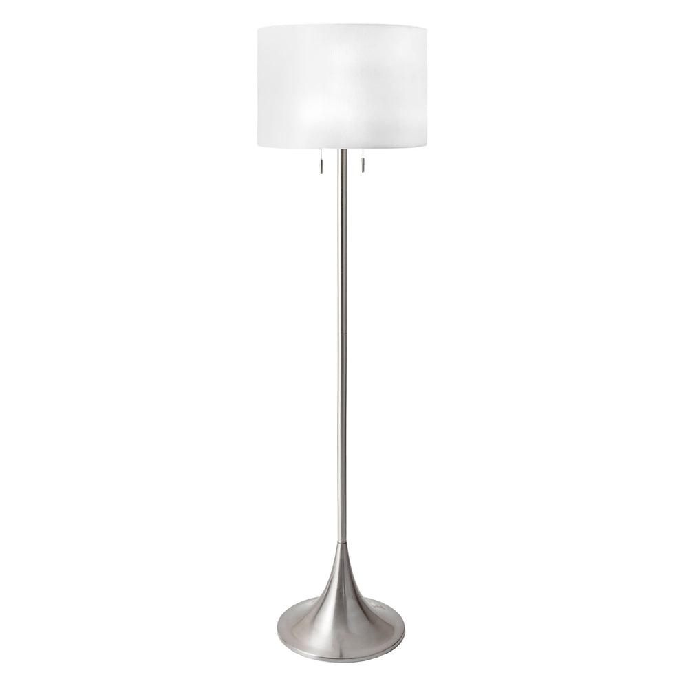 64-inch Metal Staff Pole Floor Lamp | Silver