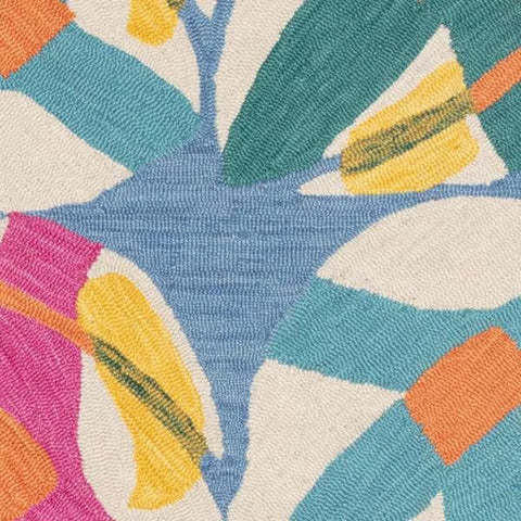 Lily Pad Hand Micro Hooked Wool Rug Swatch | Spring