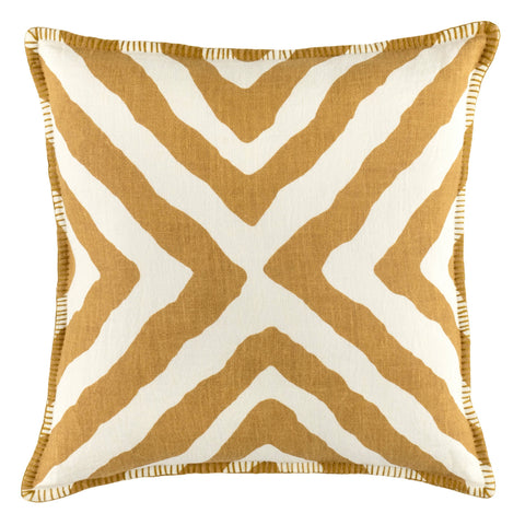 Impy Linen Decorative Pillow Cover | Ochre