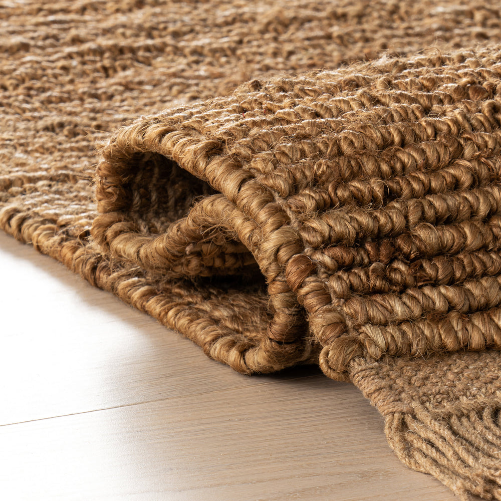 Varnu Textured Handmade Jute Rug | Natural