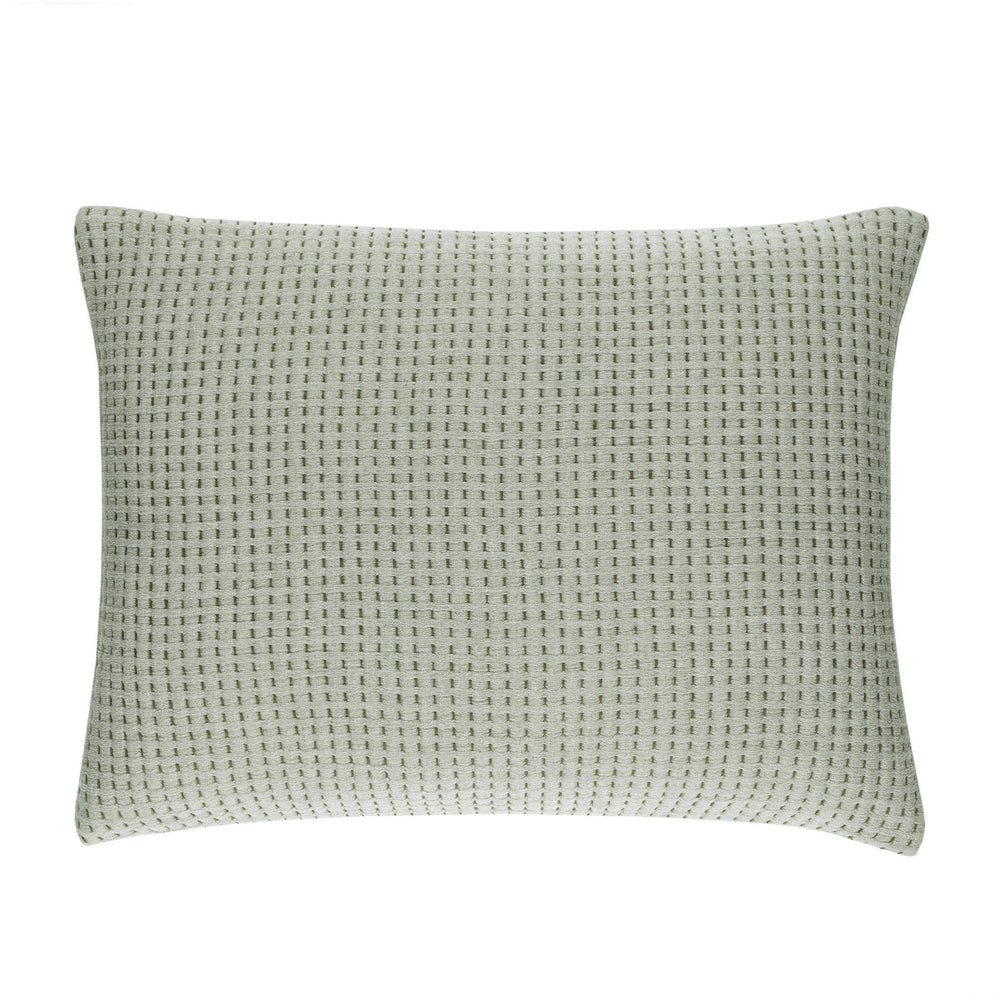Pick Stitch Matelasse Sham | Evergreen