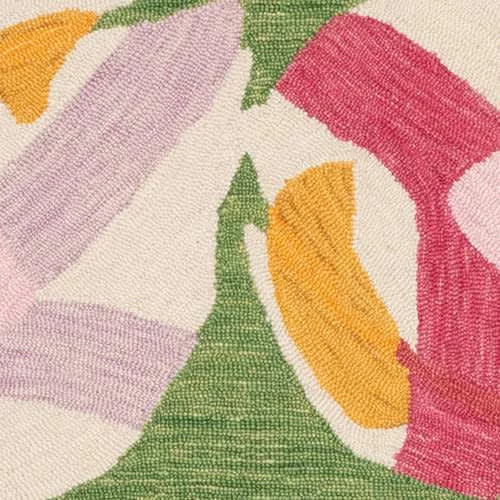 Lily Pad Hand Micro Hooked Wool Rug Swatch | Green