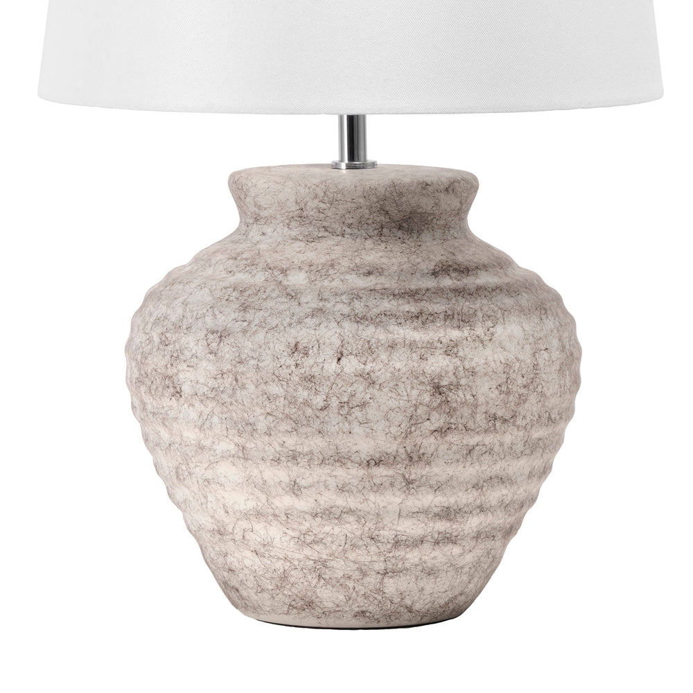 20-inch Ceramic Vintage Vase Table Lamp | Antique White