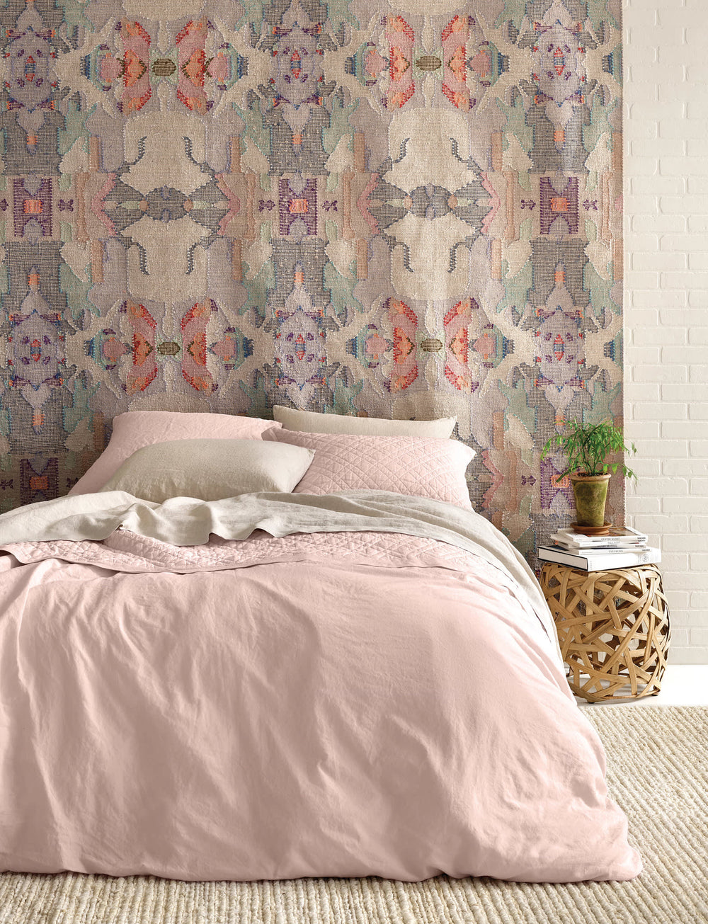 Lush Linen Duvet Cover | Slipper Pink