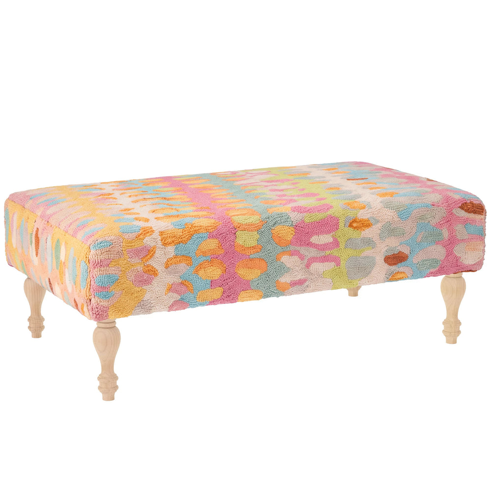 Paint Chip Rug Ottoman | Confetti