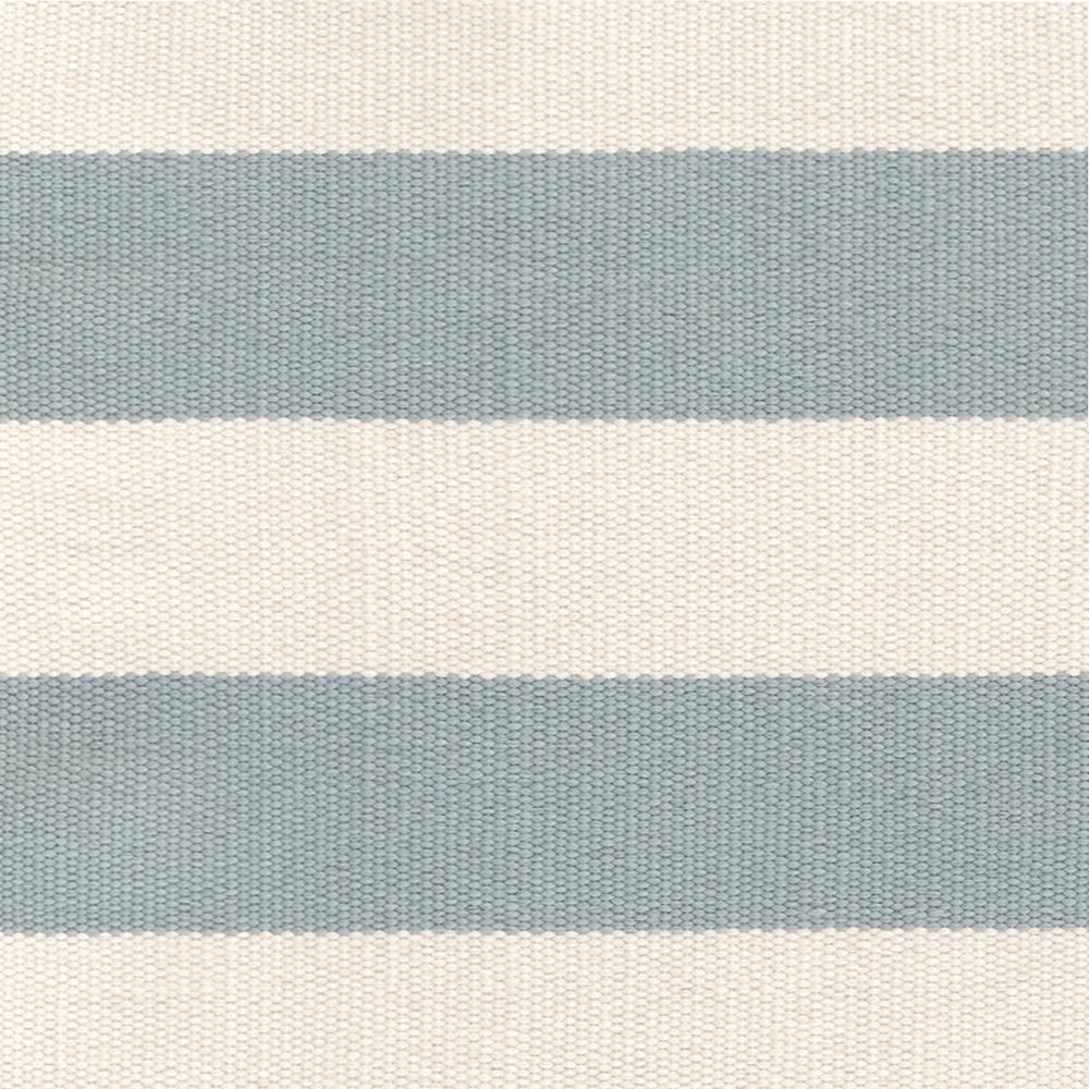 Catamaran Stripe Handwoven Indoor/Outdoor Rug Swatch | Light Blue/Ivory