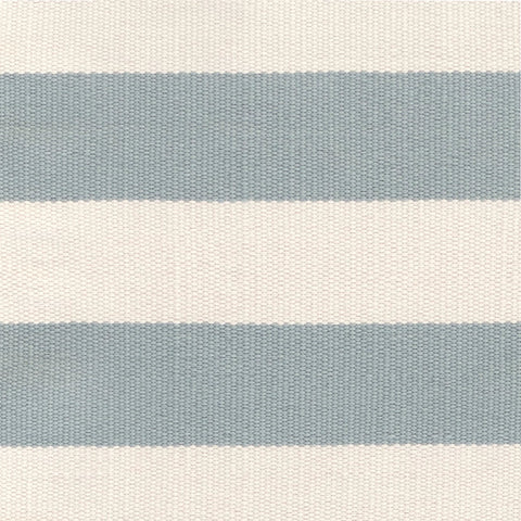 Catamaran Stripe Handwoven Indoor/Outdoor Rug Swatch | Light Blue/Ivory