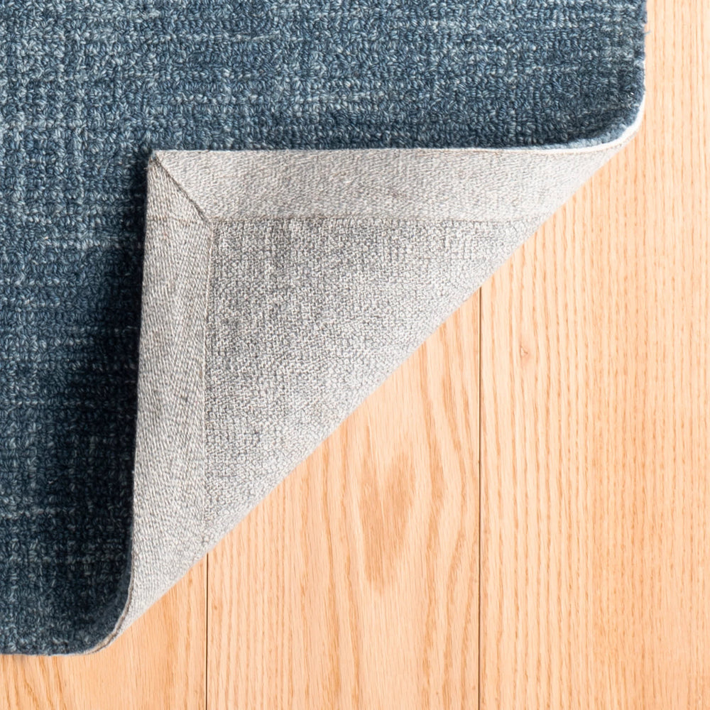 Crosshatch Hand Micro Hooked Wool Rug | Denim