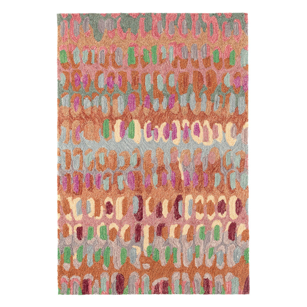 Paint Chip Hand Micro Hooked Wool Rug | Clay