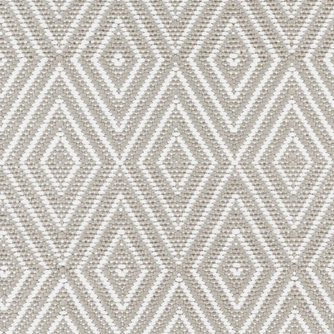 Diamond Handwoven Indoor/Outdoor Custom Rug Swatch | Platinum/White