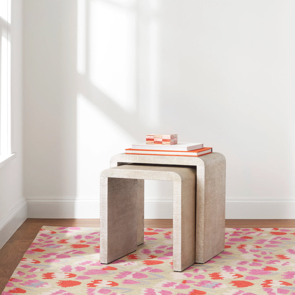 Zelie Hand Micro Hooked Wool Rug | Fuchsia