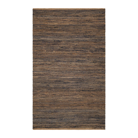 Striped Handwoven Jute Rug | Blue/Natural