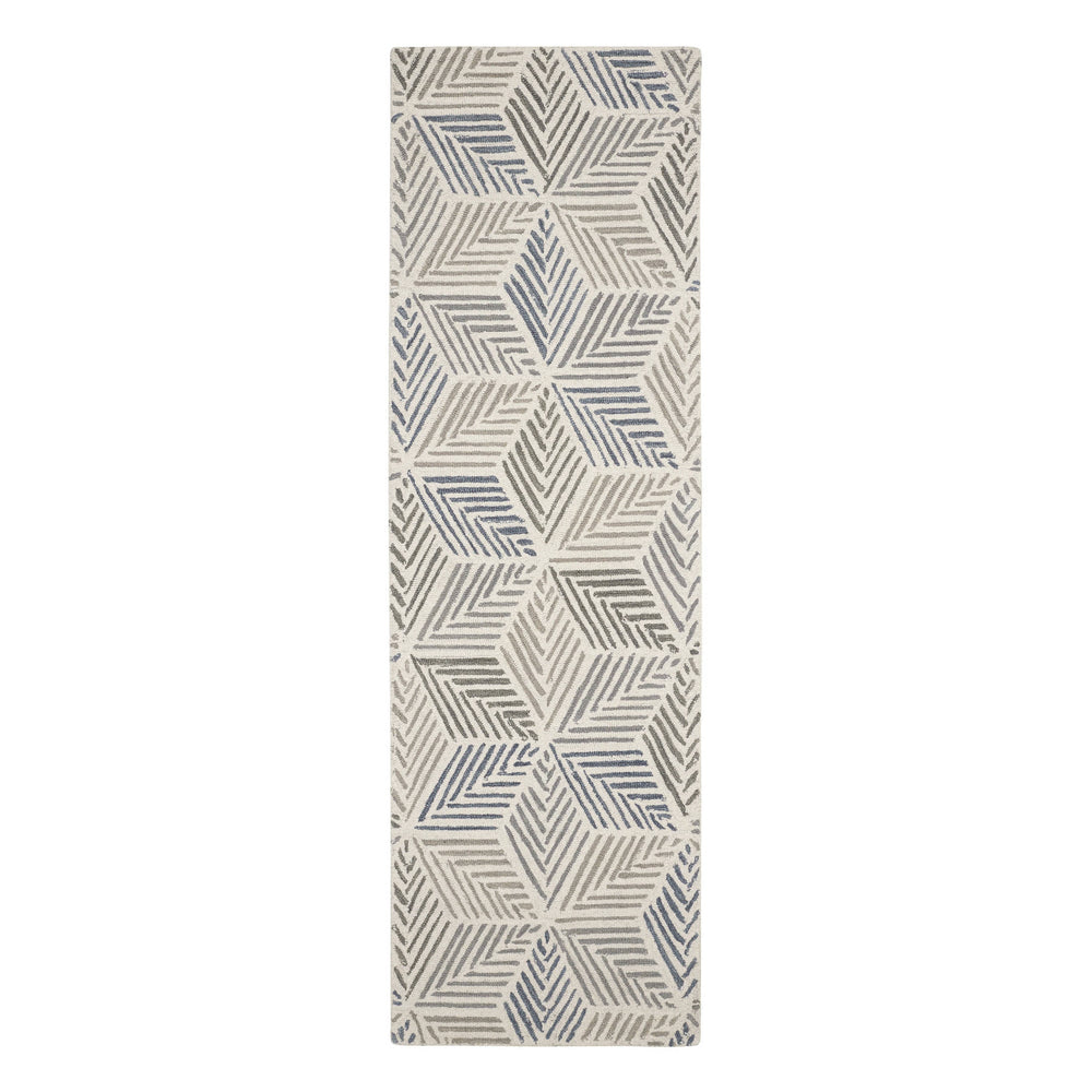Karari Hand Hooked Wool Rug | Blue