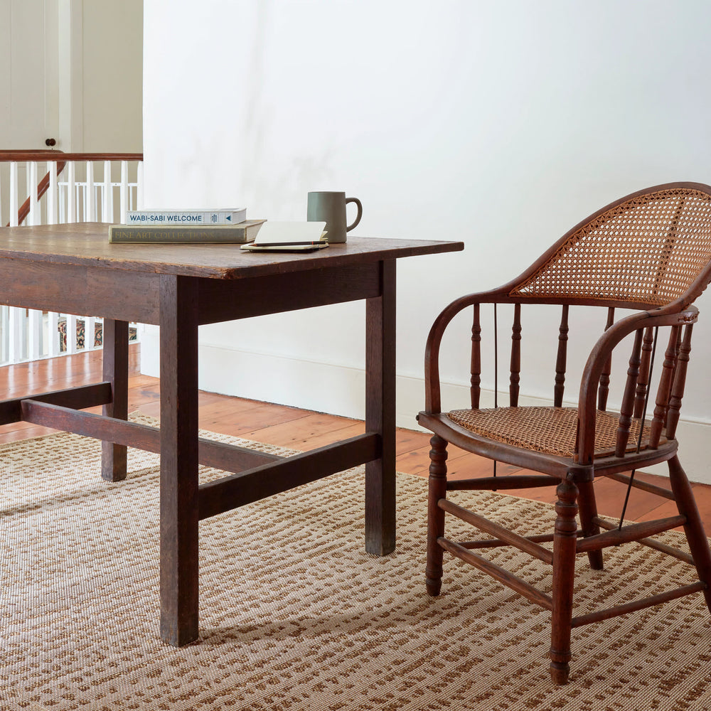 Heath Woven Indoor/Outdoor Custom Rug | Caramel