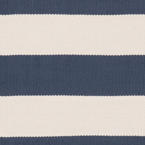 Banks Stripe Handwoven Indoor/Outdoor Rug Swatch | Navy