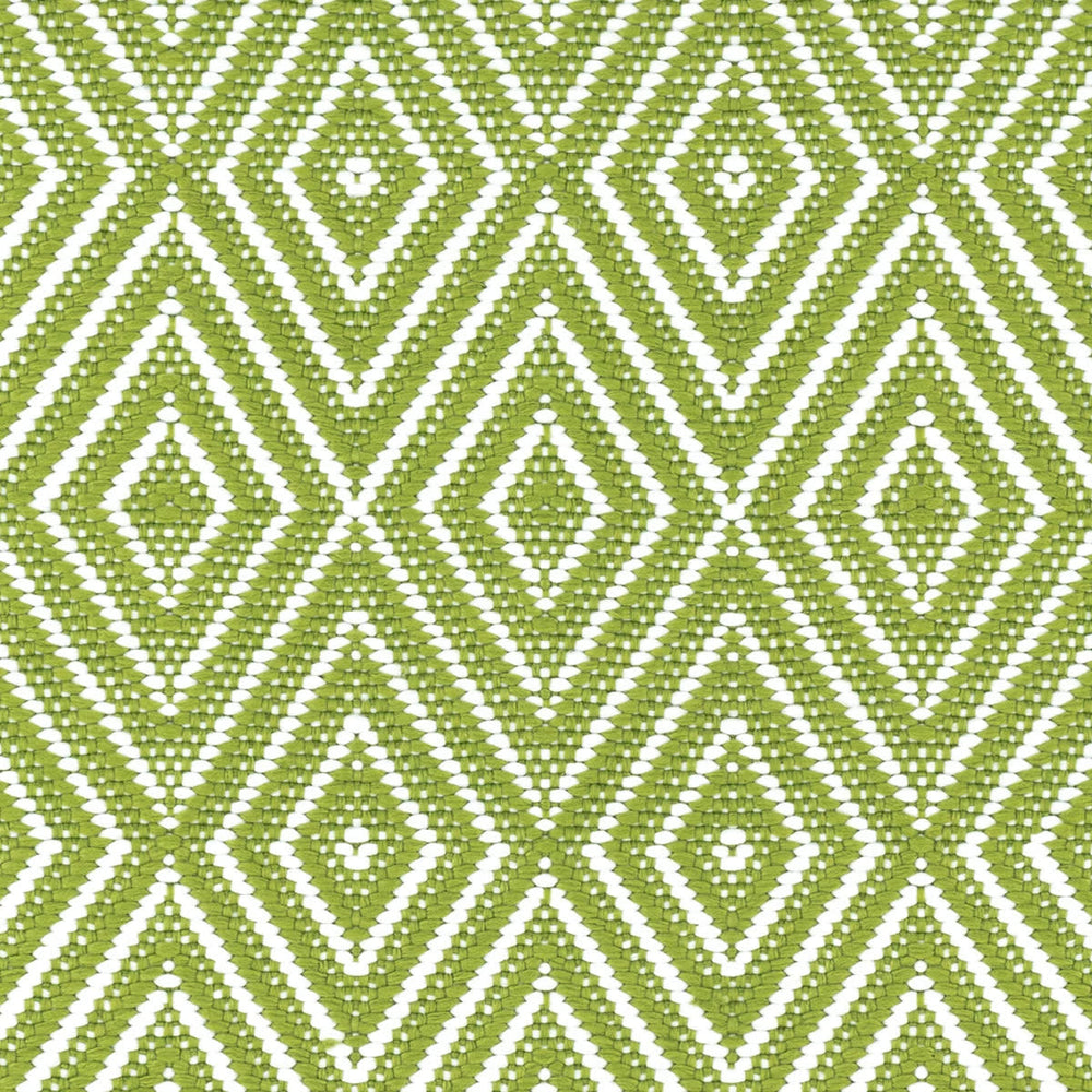 Diamond Handwoven Indoor/Outdoor Rug Swatch | Sprout/White