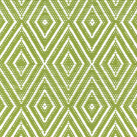 Diamond Handwoven Indoor/Outdoor Rug Swatch | Sprout/White