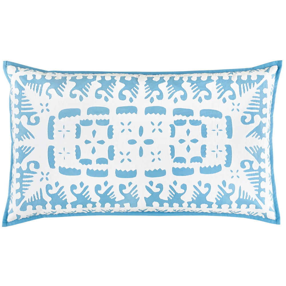 Knight Wood Cutwork Sham | Lapis