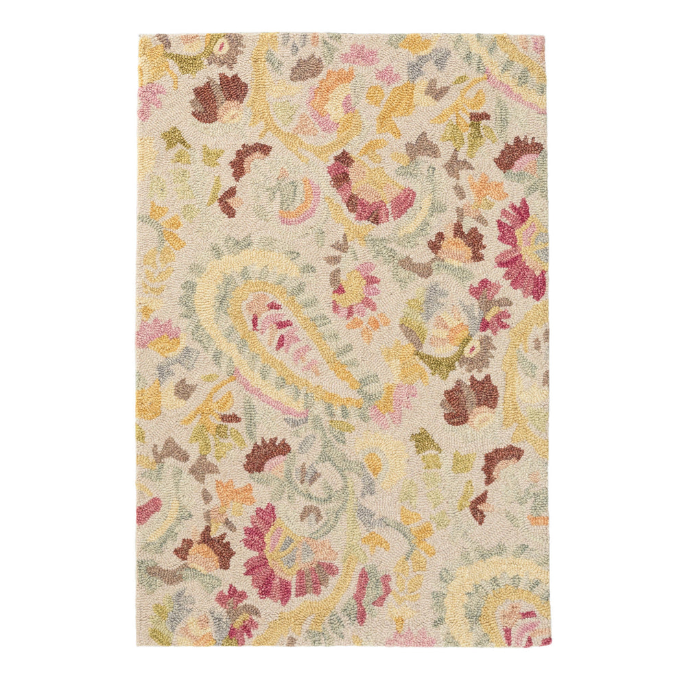 Ines Hand Micro Hooked Wool Rug | Multi
