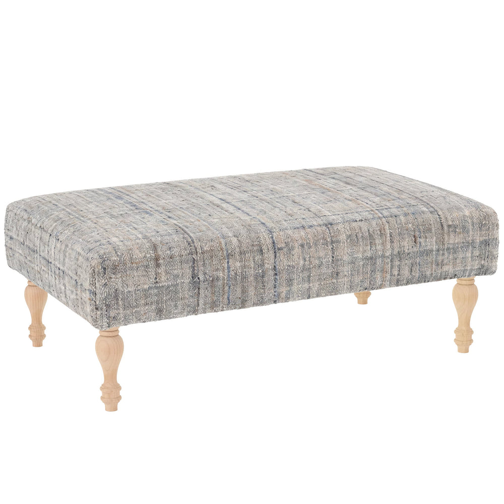 Harris Rug Ottoman | Blue/Brown
