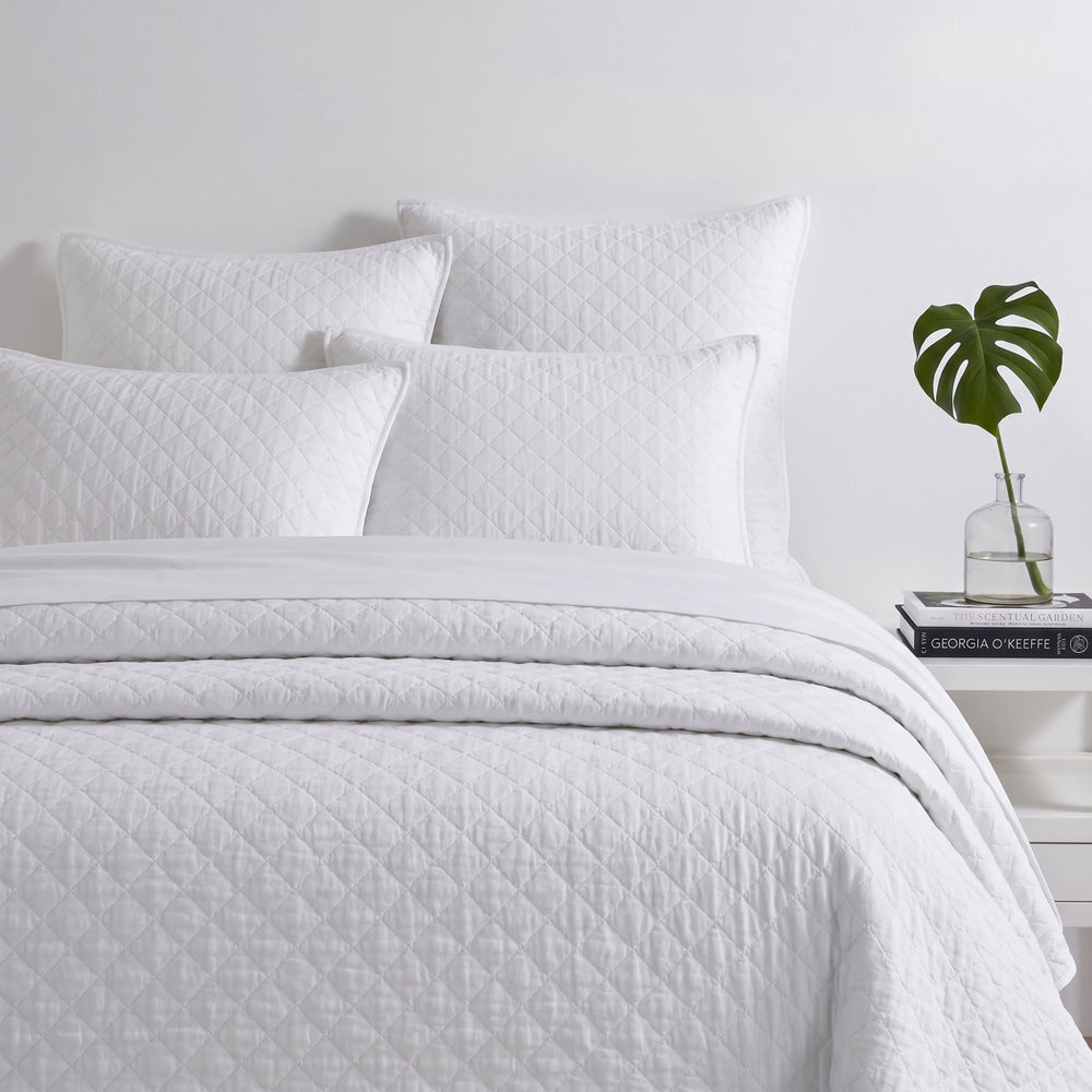Amity Quilted Sham | White