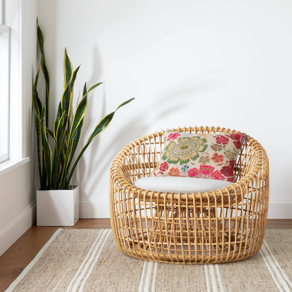 Malta Handwoven Wool Rug | Natural
