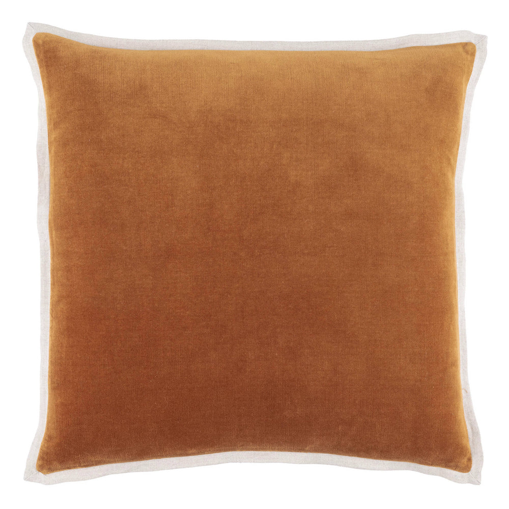 Gehry Velvet/Linen Decorative Pillow Cover | Caramel