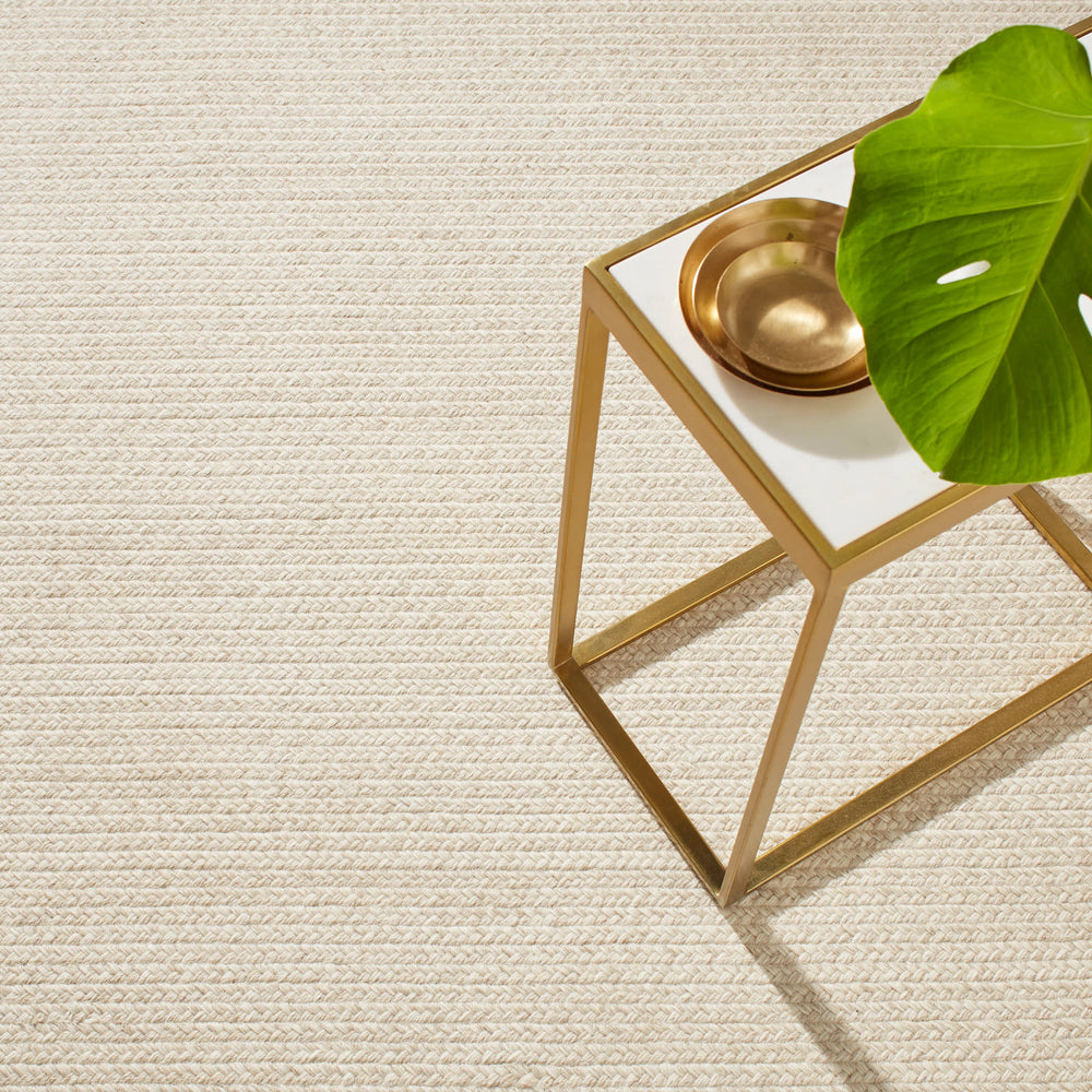 Merrill Woven Wool Custom Rug | Ivory