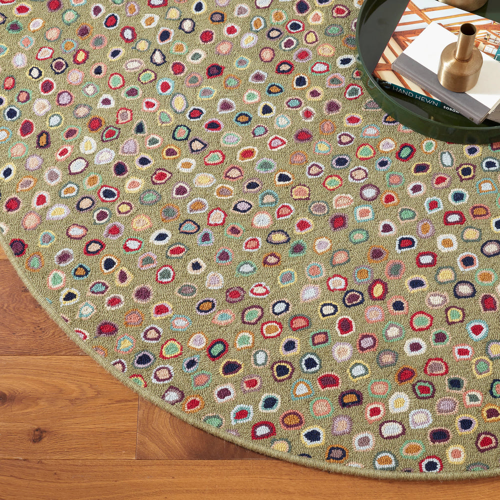 Cat's Paw Hand Micro Hooked Wool Custom Rug | Sage