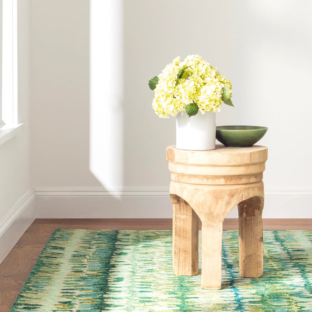 Paint Chip Hand Micro Hooked Wool Rug | Moss