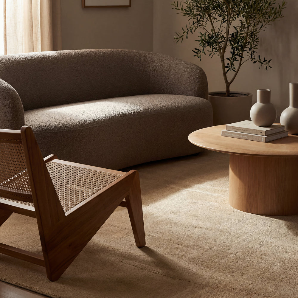 Iania Modern Solid Rug | Ivory