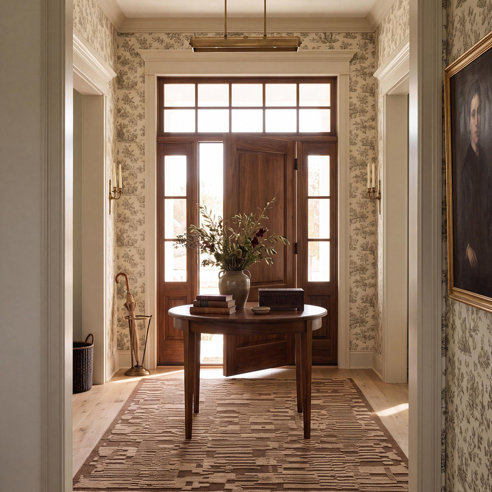 Jex Abstract Bohemian Rug | Brown