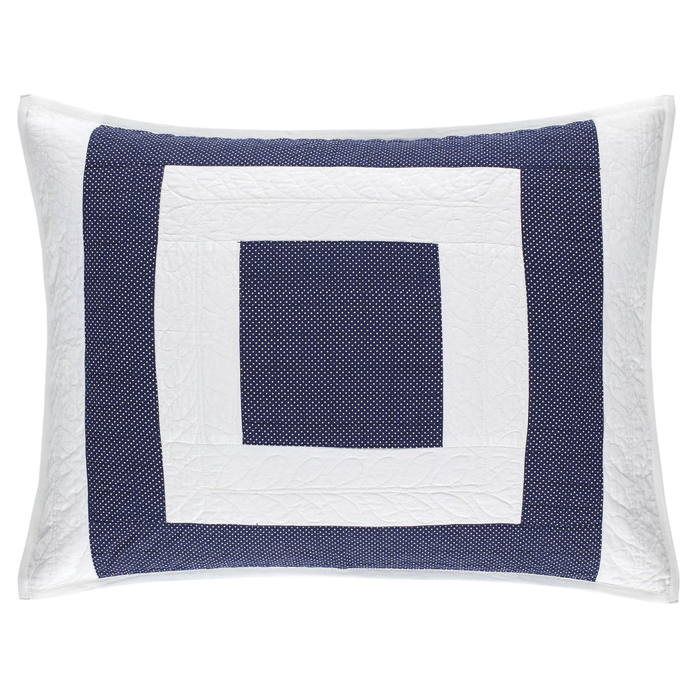 Birch Point Quilted Sham | Navy