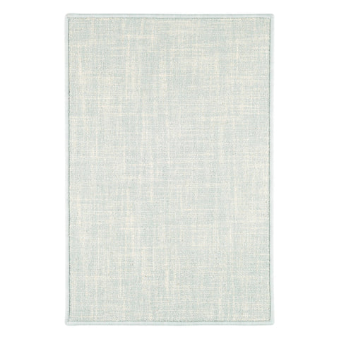 Crosshatch Hand Micro Hooked Wool Custom Rug | Sky