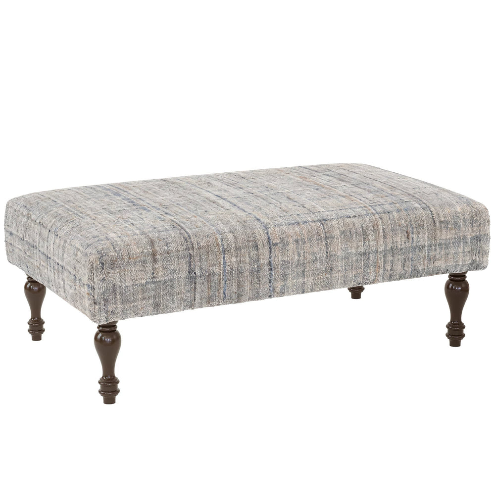 Harris Rug Ottoman | Blue/Brown