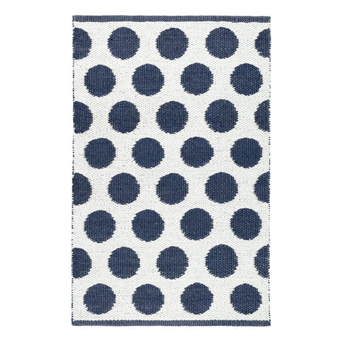 Dot Handwoven Indoor/Outdoor Rug | Navy