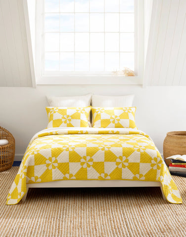 Sunny Side Quilted Sham | Yellow